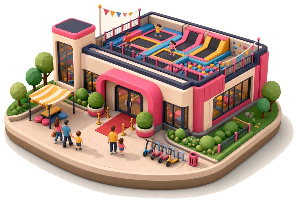 Clay model of the BounceUp entrance